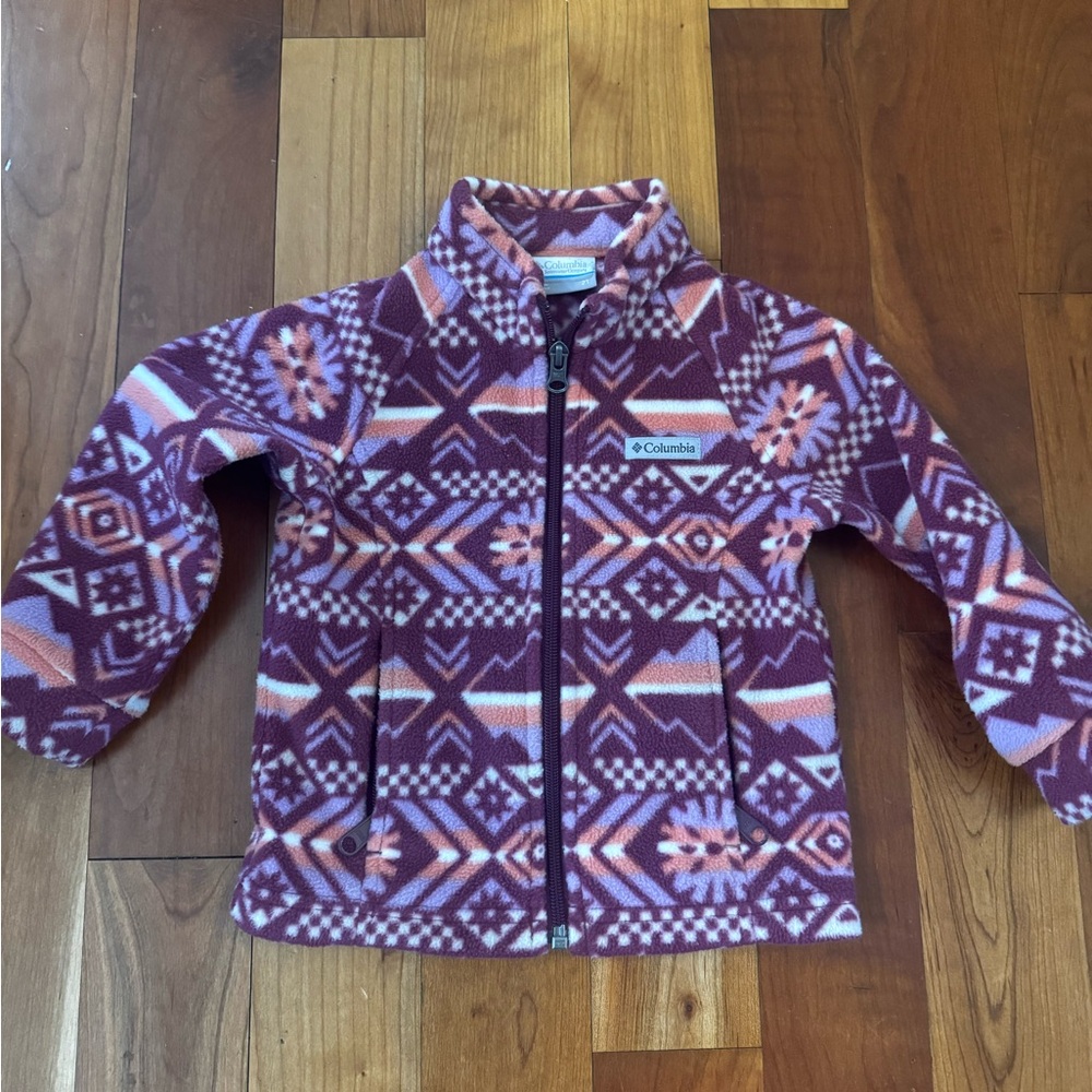 Columbia Kids' Purple and Pink Fleece Jacket